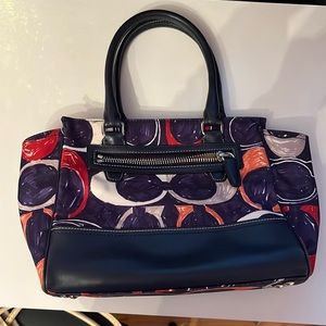 Navy blue coach purse